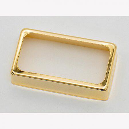 German Silver Cover for Humbucker Open Gold