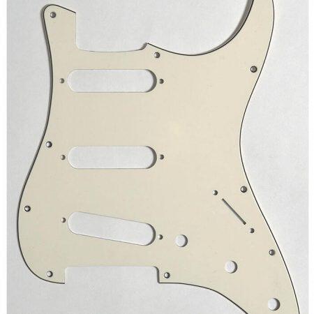 Pickguard for Strat SSS aged white 3 layer