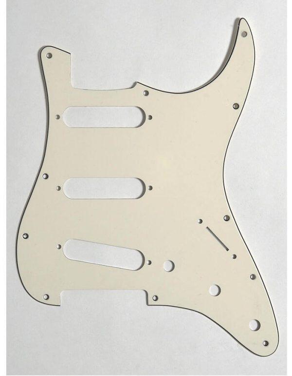 Pickguard for Strat SSS aged white 3 layer
